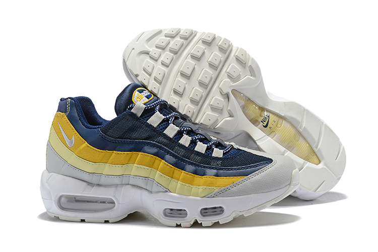 New Nike Air Max 95 Deep Blue Yellow Grey